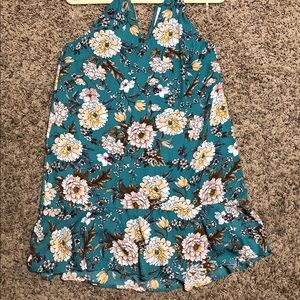 Peach Love California Floral Dress Small